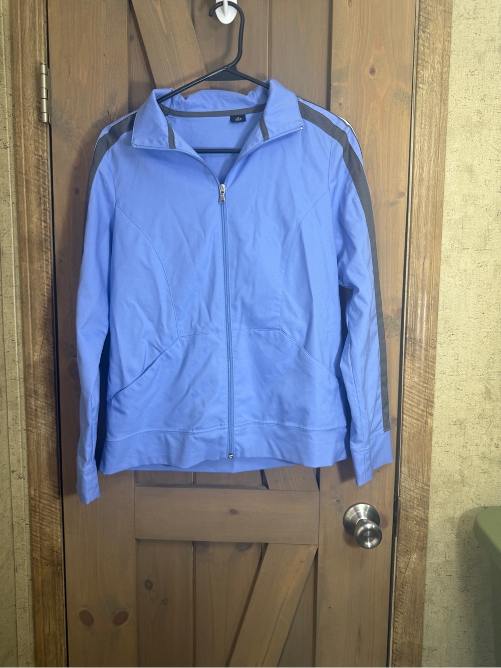 Light Blue Utility Jacket with Contrast Stripes